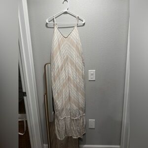 Knox Rose Cream and Tan Maxi Dress
